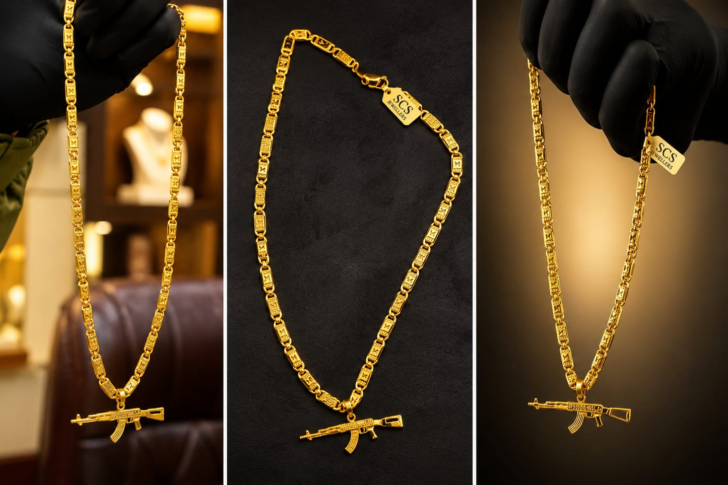 Most Trending AK47 chain Available - Gold Plated