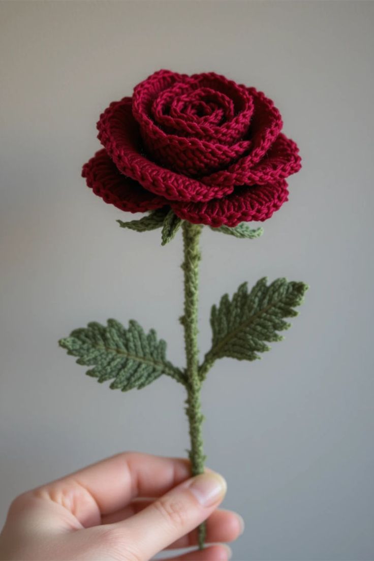 Handmade Crochet Rose 🌹