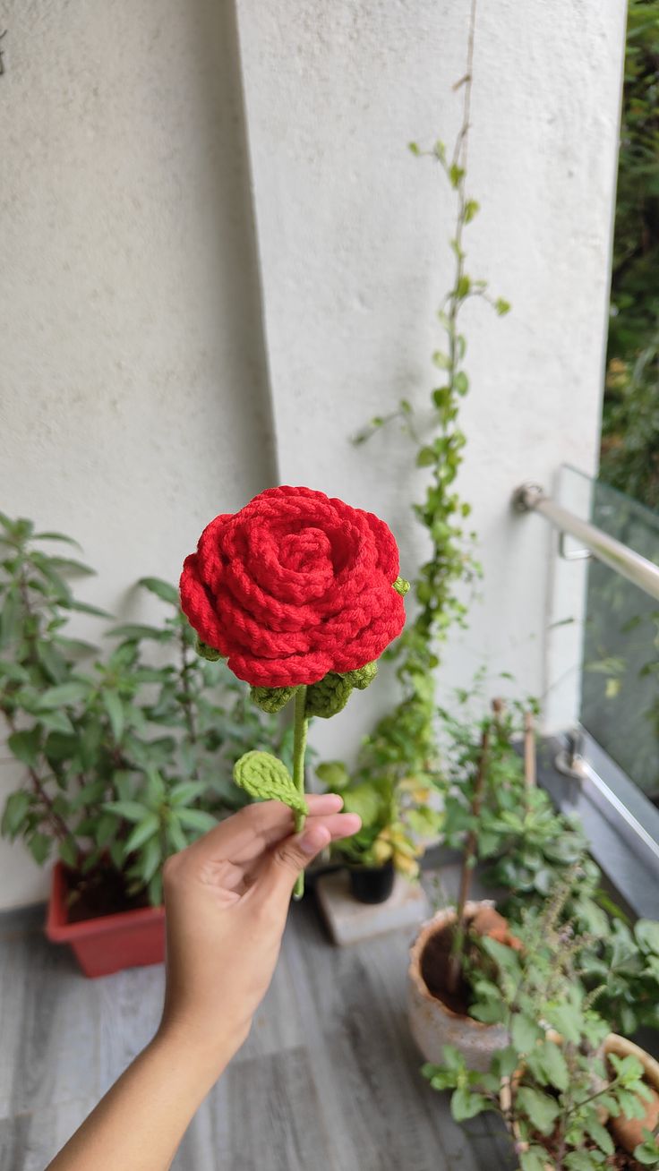 Handmade Crochet Rose 🌹