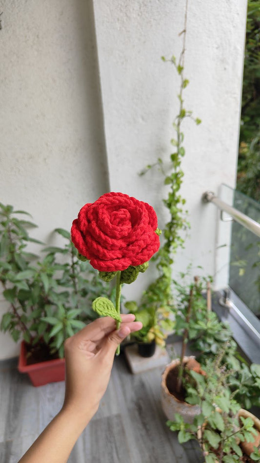 Handmade Crochet Rose 🌹