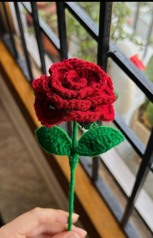 Handmade Crochet Rose 🌹