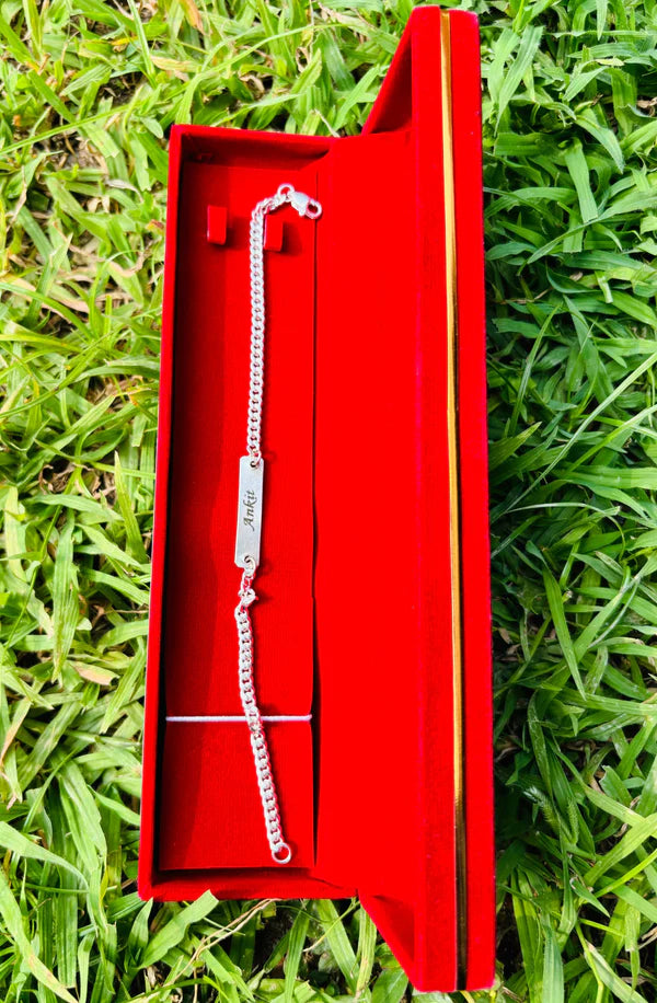 Personalised Original Silver(Chandi) Name Bracelet