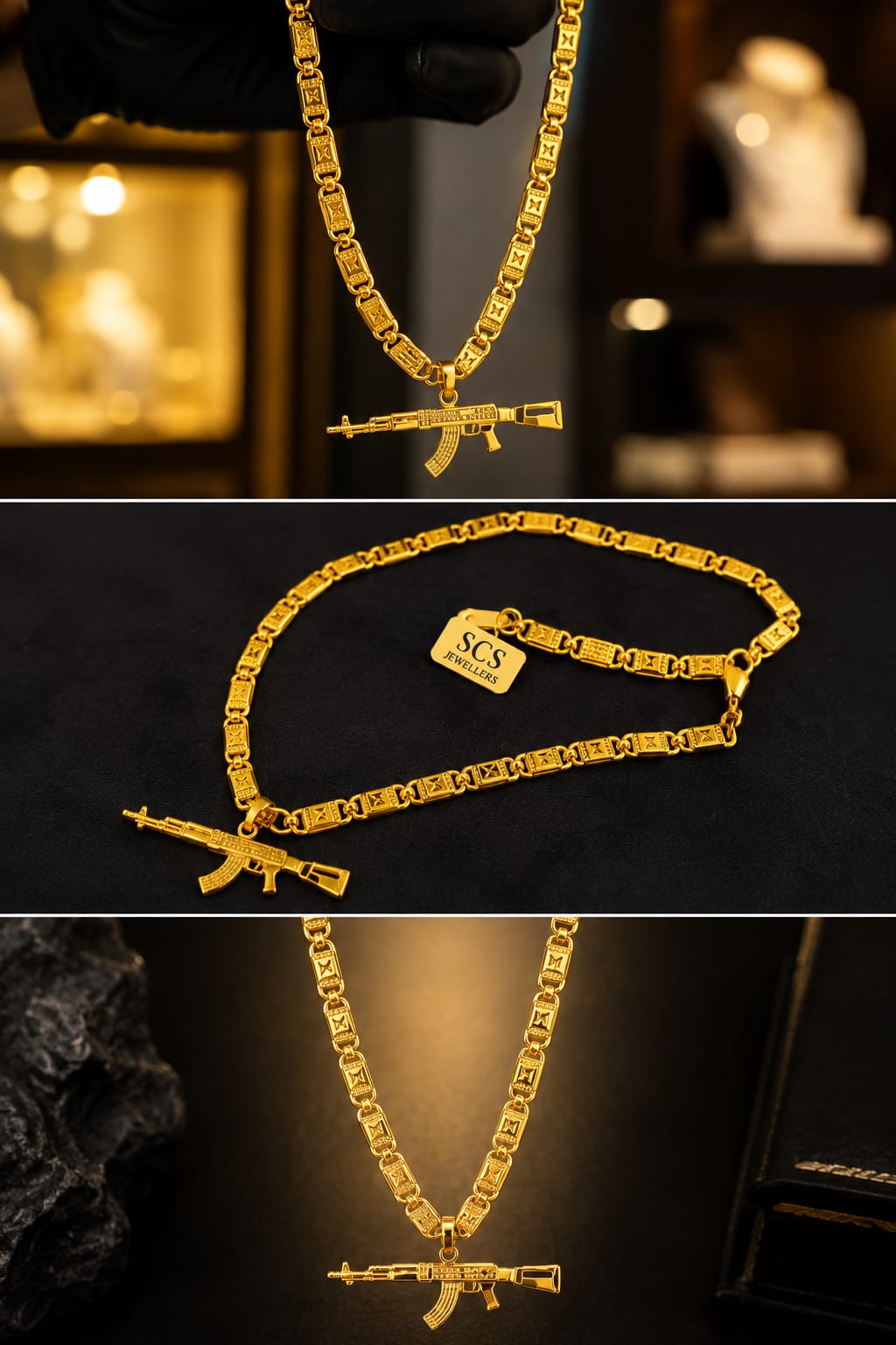Most Trending AK47 chain Available - Gold Plated