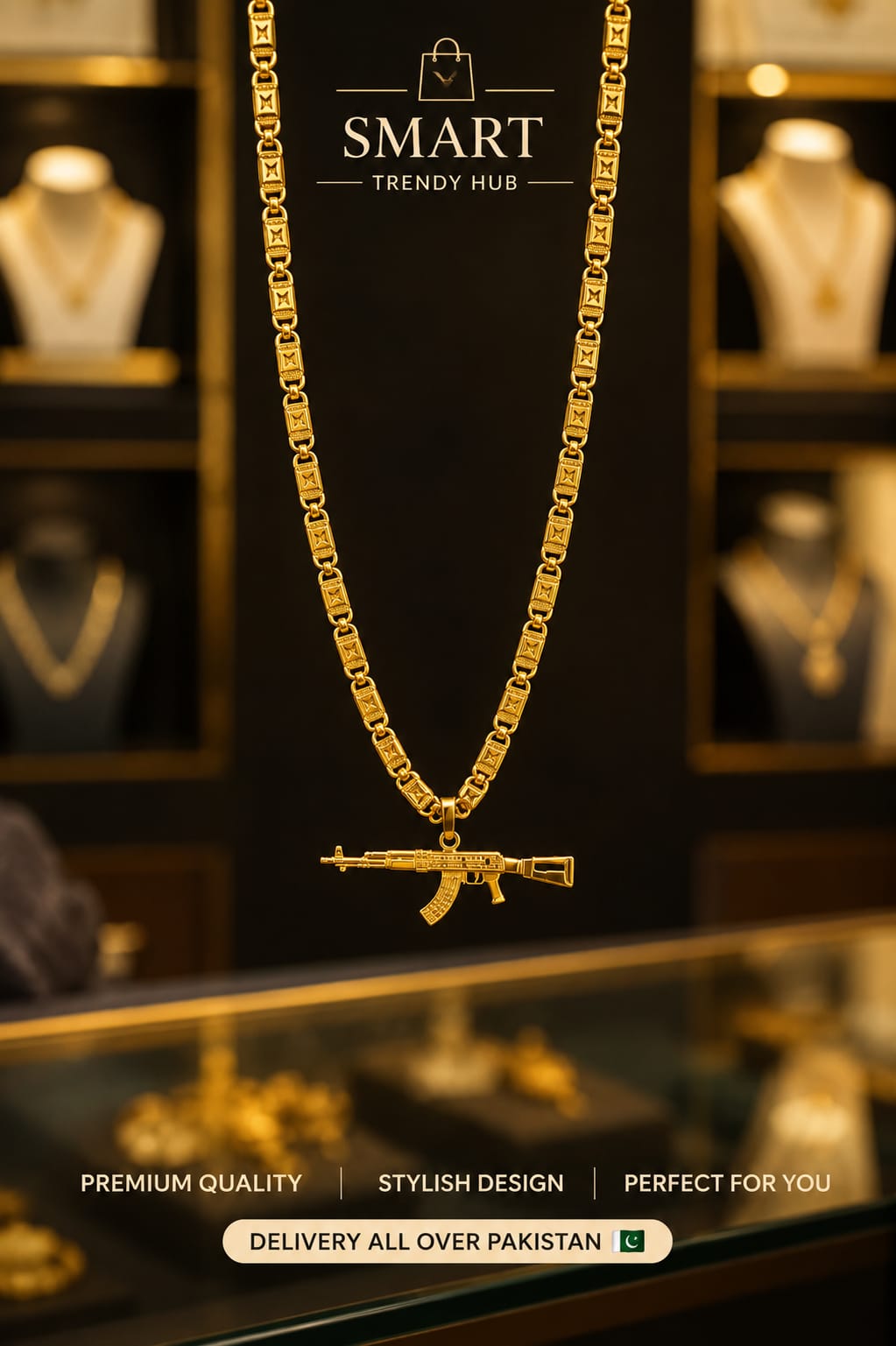 Most Trending AK47 chain Available - Gold Plated