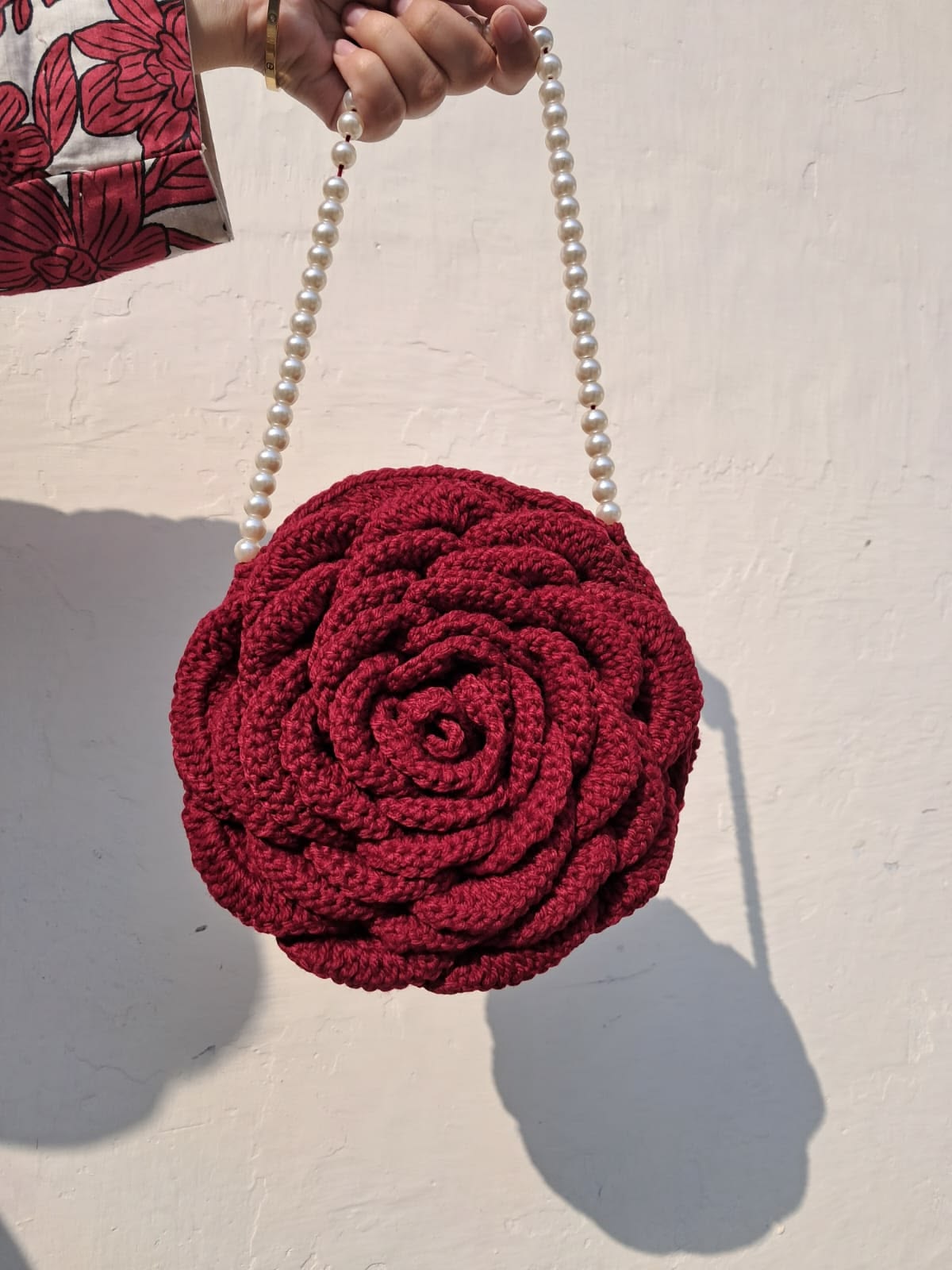 Trending Handmade crochet rose bag 🌹