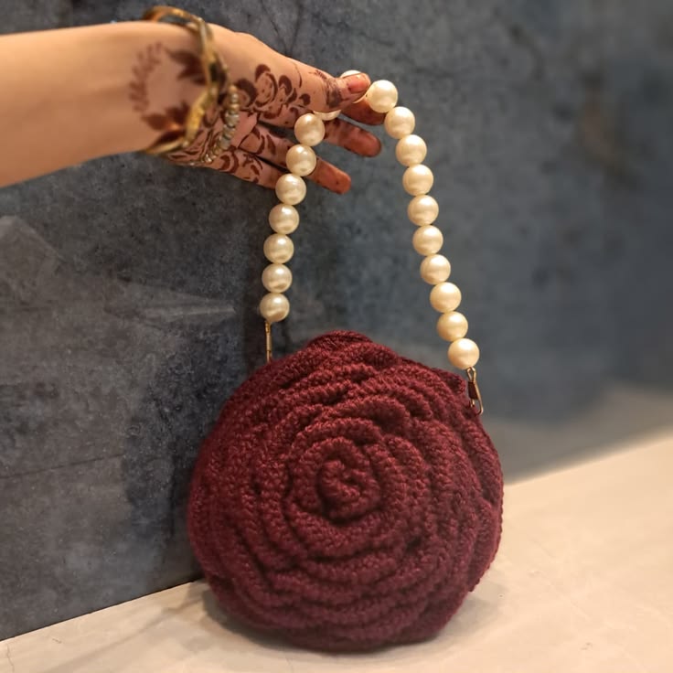 Trending Handmade crochet rose bag 🌹