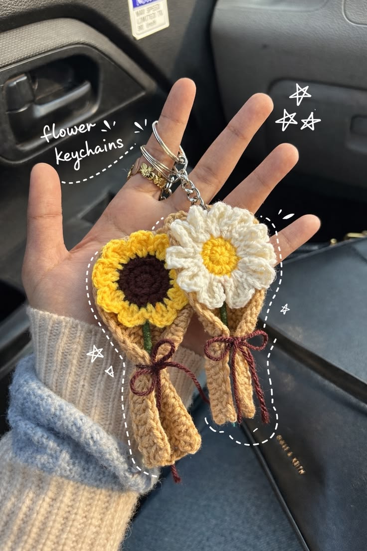 Flower Key Chain Handmade