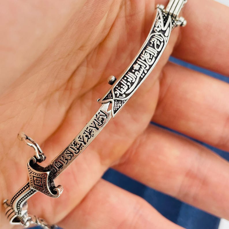 Zulfiqar Flat King's Chain Sterling Silver Bracelet
