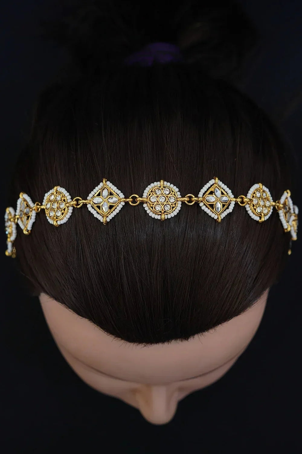 Zircon & Cut Kundan Sheesh Patti